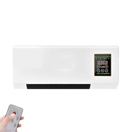 YSXXIAN Split Max Portable Wall Fan 2-in-1 Cooling and Heating 1800W Remote Control White