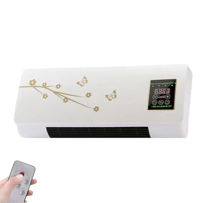 YSXXIAN Split Max Portable Wall Fan 2-in-1 Cooling and Heating 1800W Remote Control White