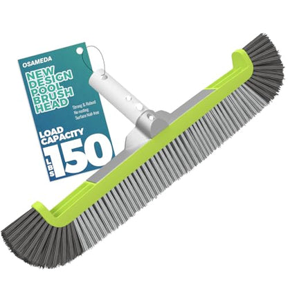 OSAMEDA 18in Curved Pool Brush Head for Swimming Pool Walls