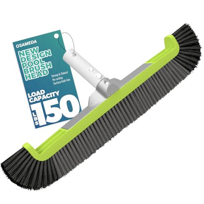 OSAMEDA 18in Curved Pool Brush Head for Swimming Pool Walls
