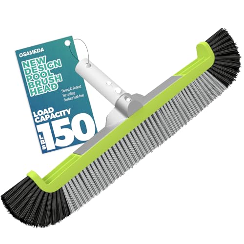OSAMEDA 18in Curved Pool Brush Head for Swimming Pool Walls