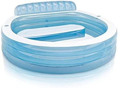 Intex Swim Center Inflatable Family Lounge Pool With Built-In Bench