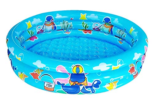 Big Summer 3-Ring Inflatable Kiddie Pool 48-Inch Round Blue