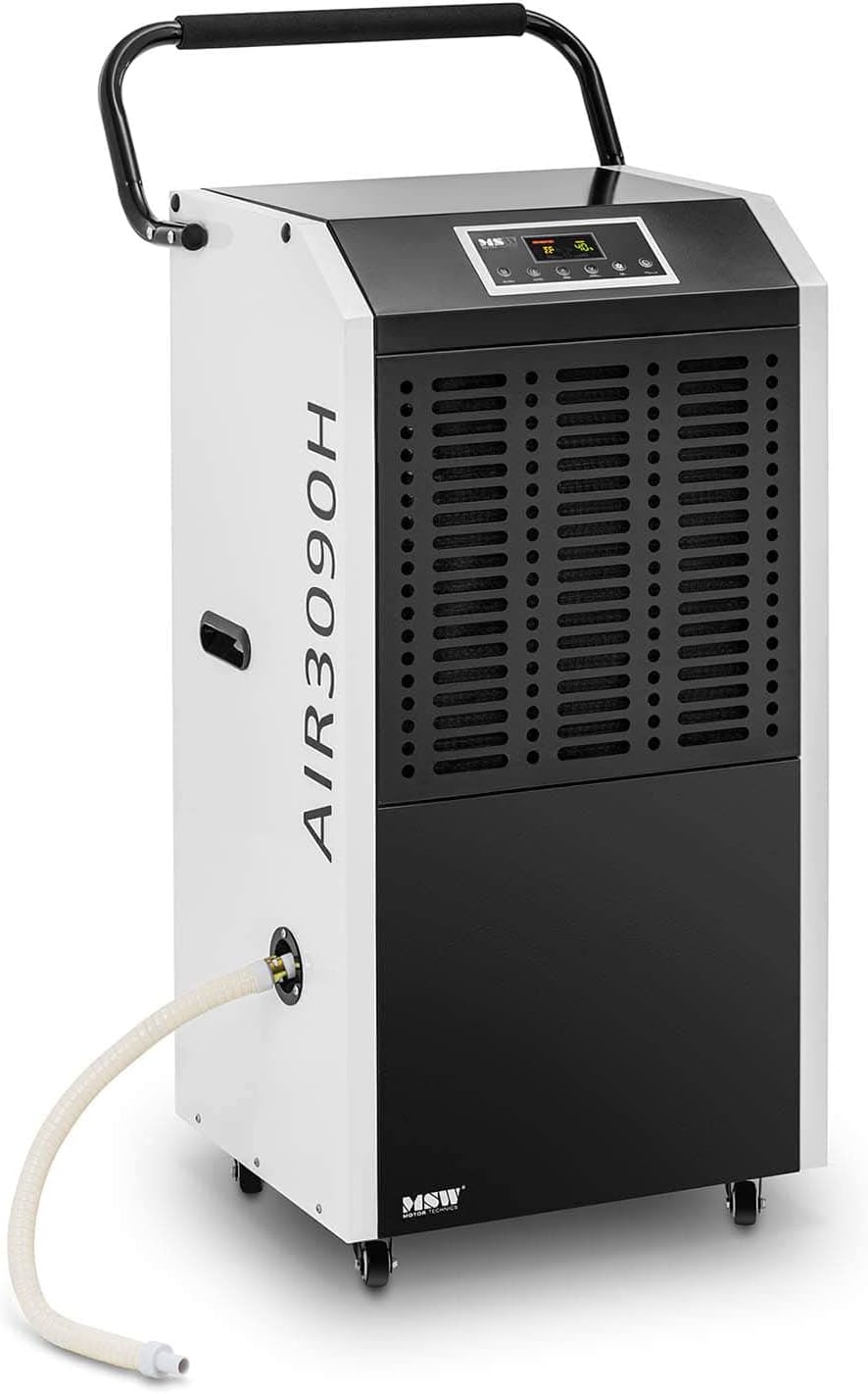 MSW Motor Technics MSW-DEH3090H Construction Dehumidifier 90L/Day 150 m² 1129 m³/h Black