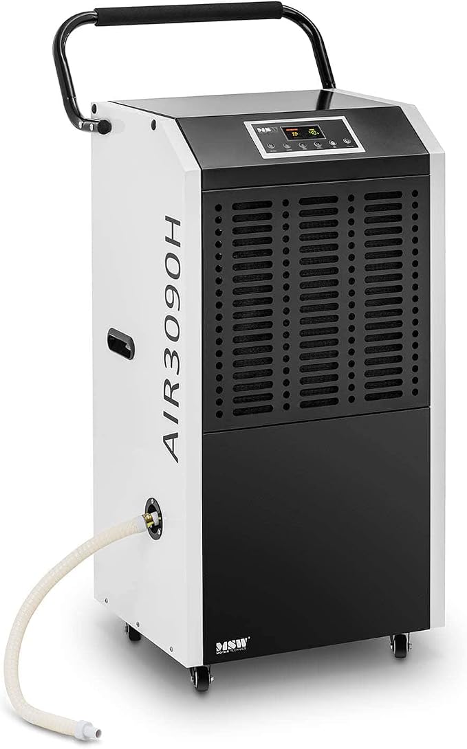 MSW Motor Technics MSW-DEH3090H Construction Dehumidifier 90L/Day 150 m² 1129 m³/h Black