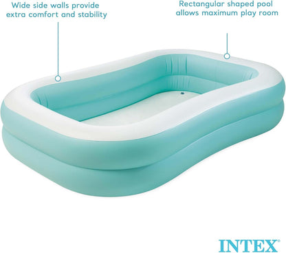 Intex Swim Center Inflatable Family Pool Rectangular 90in x 60in x 19in