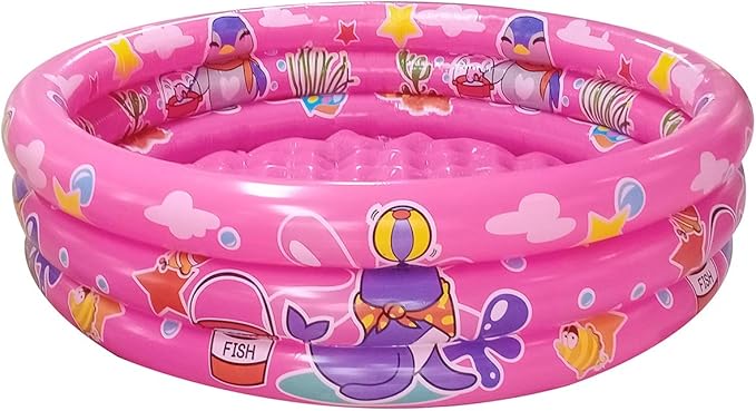 Big Summer 3-Ring Inflatable Kiddie Pool 48in Round