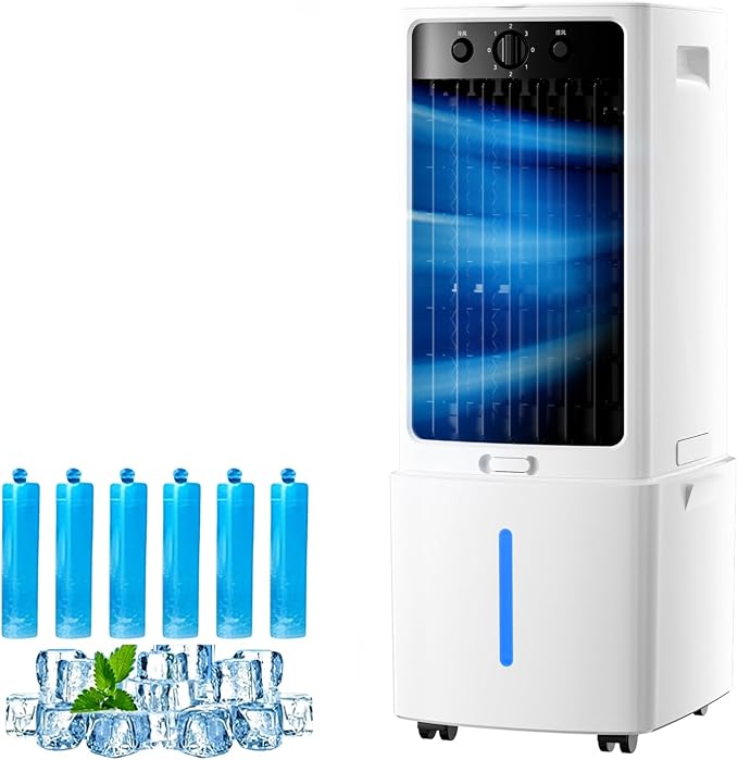 WANCHENG LFS-68686867 Portable Air Conditioner 9L 3-in-1 Evaporative Cooler Fan White