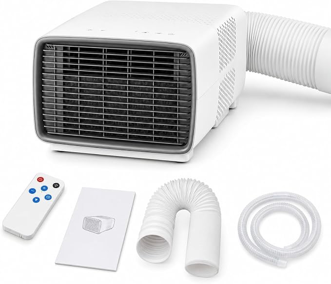 Athuniverth K7 Portable Air Conditioner 2700 BTU 3-in-1 Cooling Dehumidifier Fan White