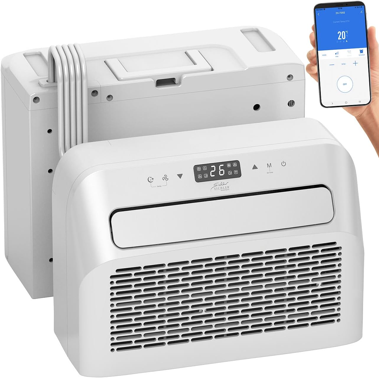 Sichler Haushaltsgeräte ZX7202 Split-Klimaanlage 5.000 BTU/h WLAN Weiß