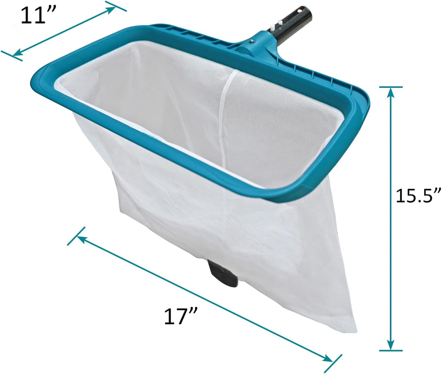 POOLWHALE Professional Pool Skimmer Net Heavy Duty Nylon Mesh 17in