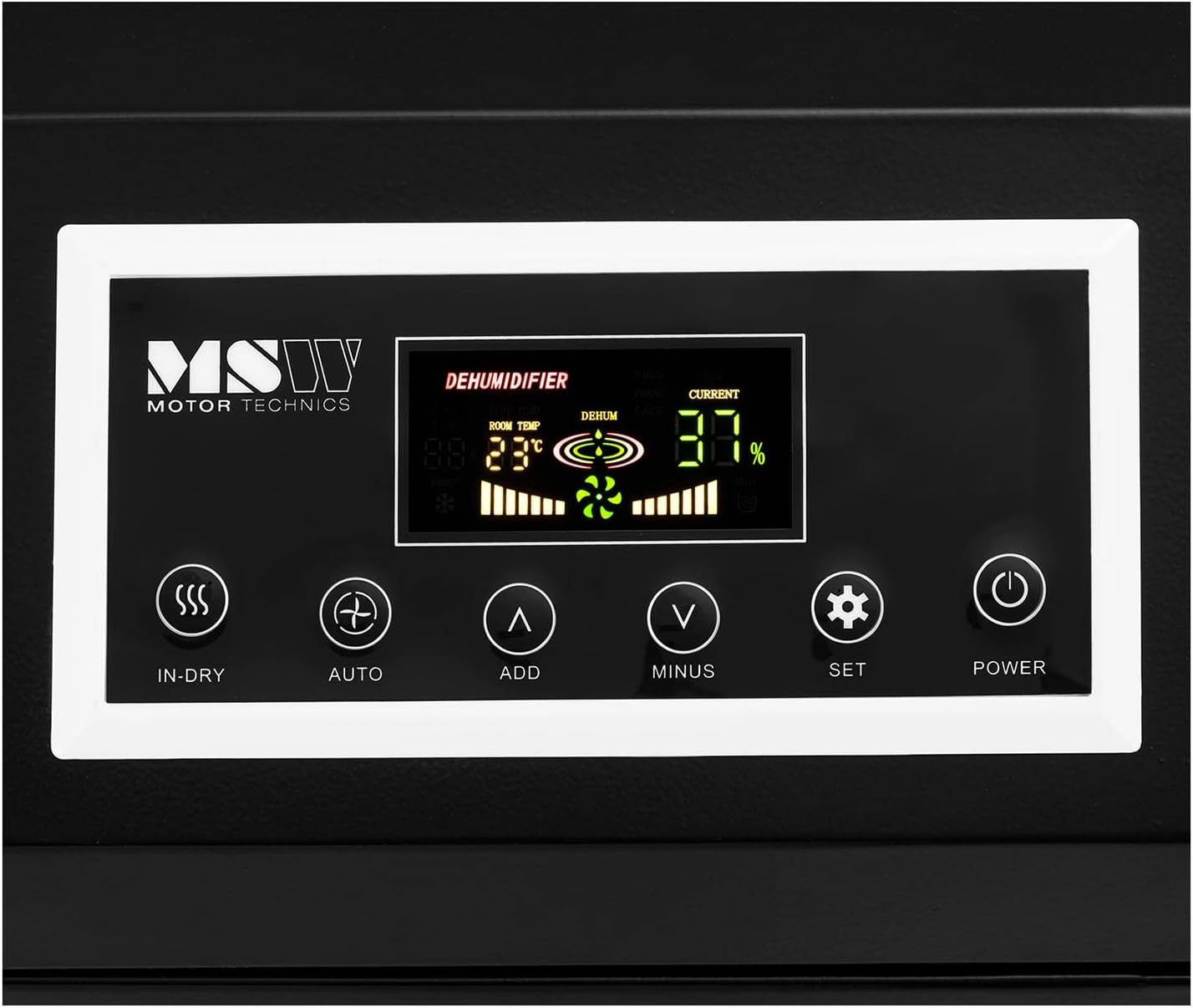 MSW Motor Technics MSW-DEH3090H Construction Dehumidifier 90L/Day 150 m² 1129 m³/h Black