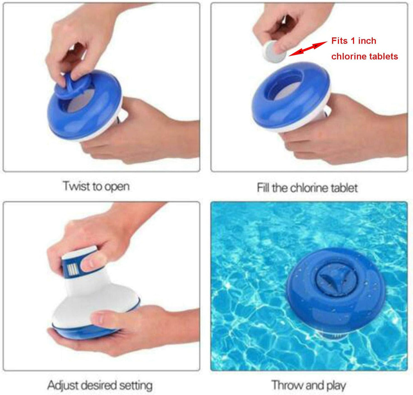 ATIE Collapsible Mini Chlorine Bromine Tablet Dispenser 5 Inch