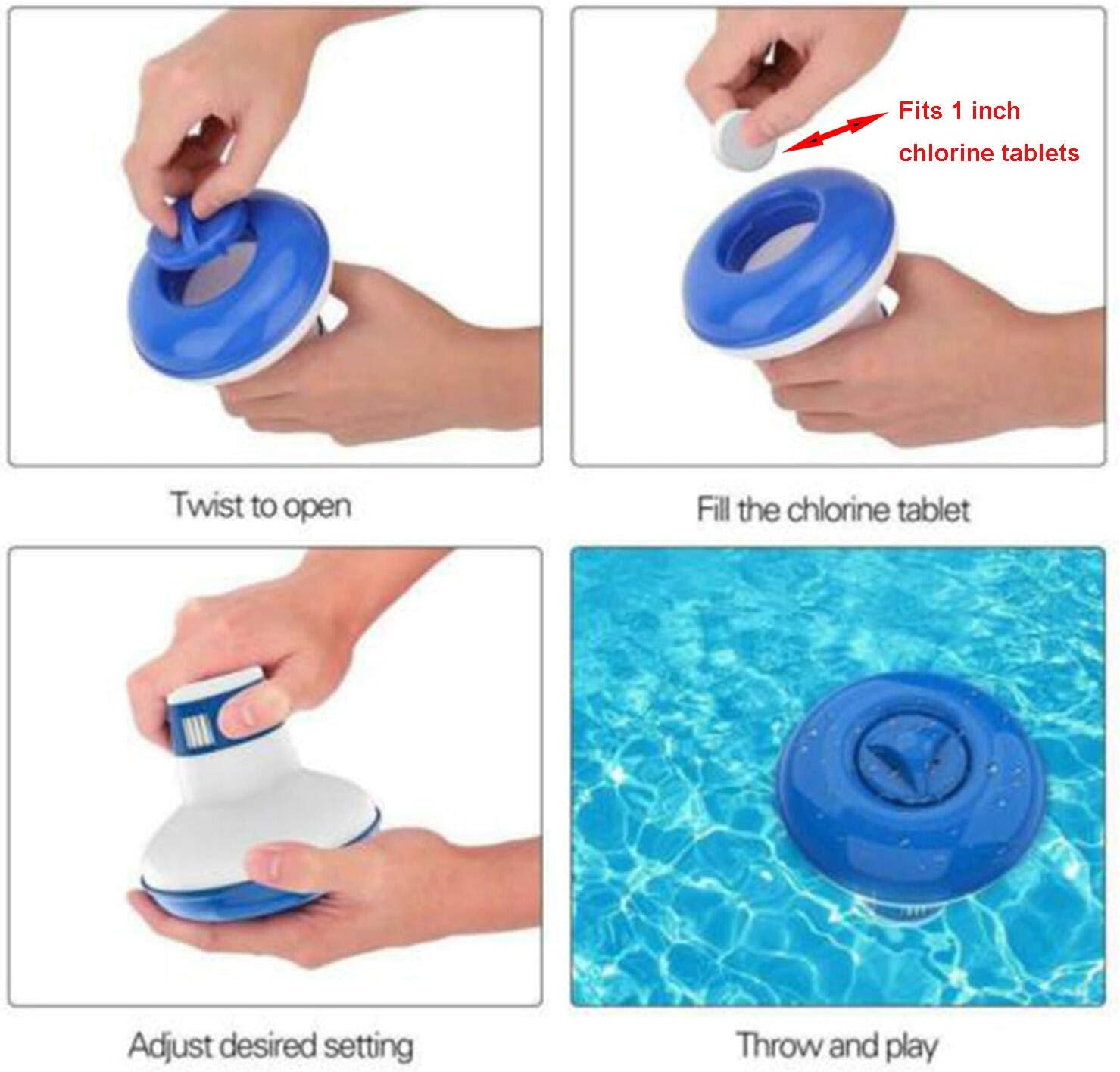 ATIE Collapsible Mini Chlorine Bromine Tablet Dispenser 5 Inch