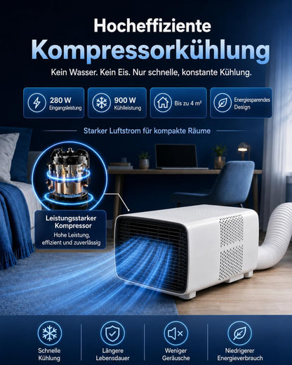 Athuniverth K7 Portable Air Conditioner 2700 BTU 3-in-1 Cooling Dehumidifier Fan White
