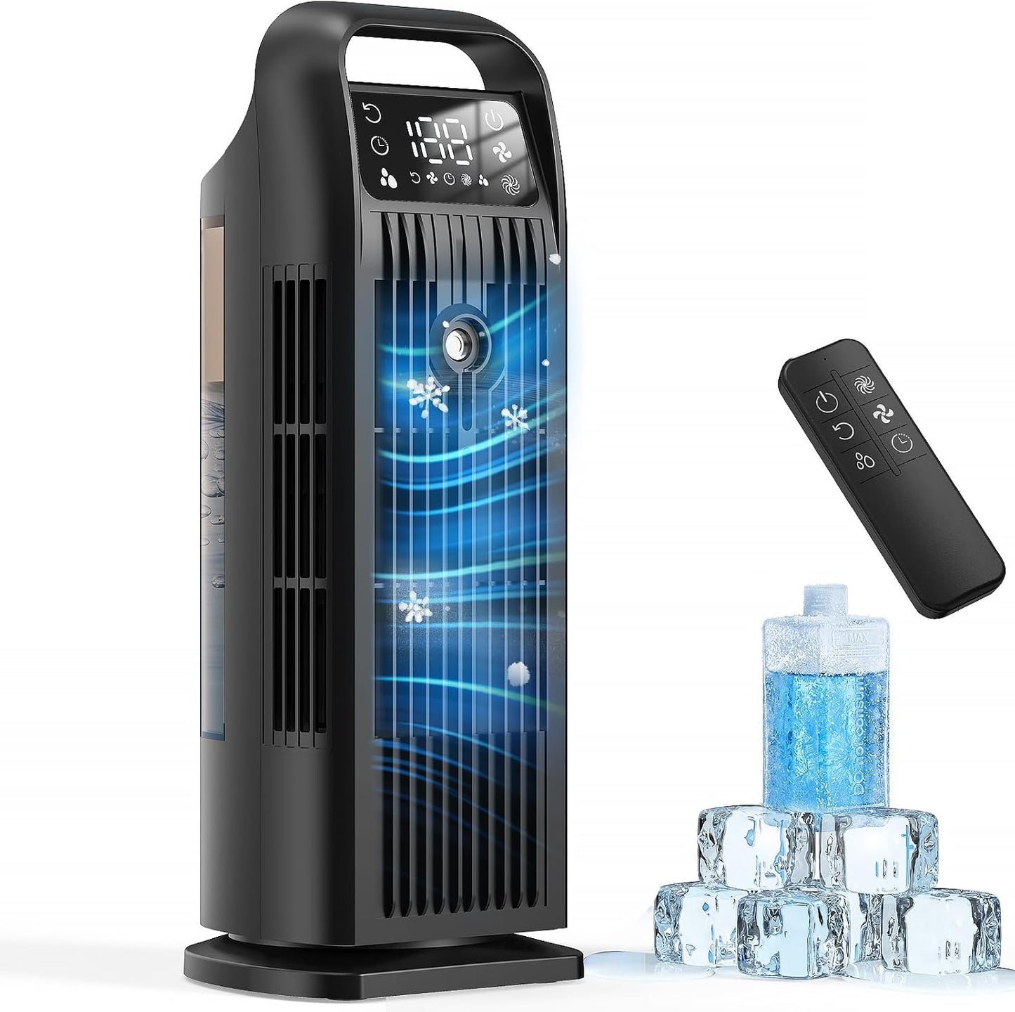 Zenolix KF1 Portable Air Conditioner 6-in-1 Evaporative Cooler 1200ml Matt Black