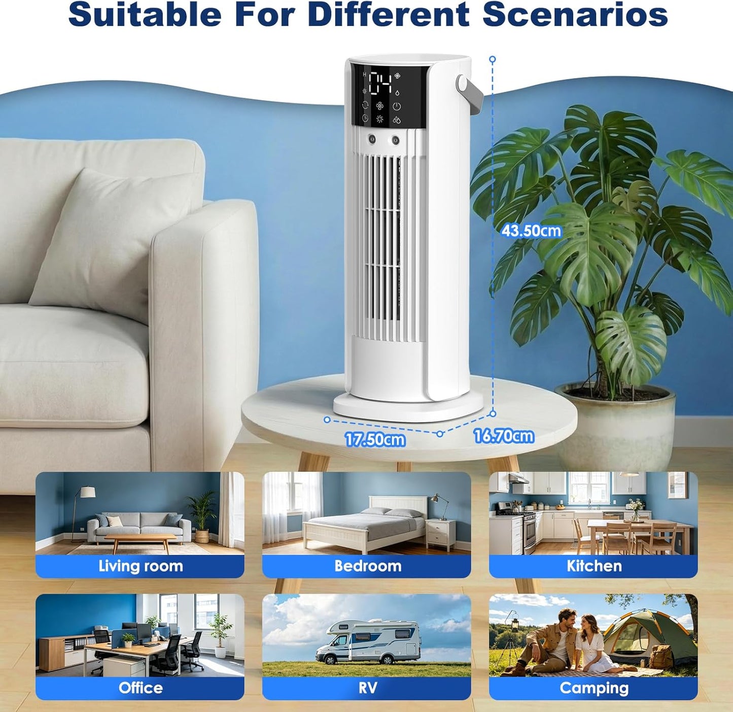 Terraspire F20 Portable Air Conditioner 4-in-1 Evaporative Cooler Fan White