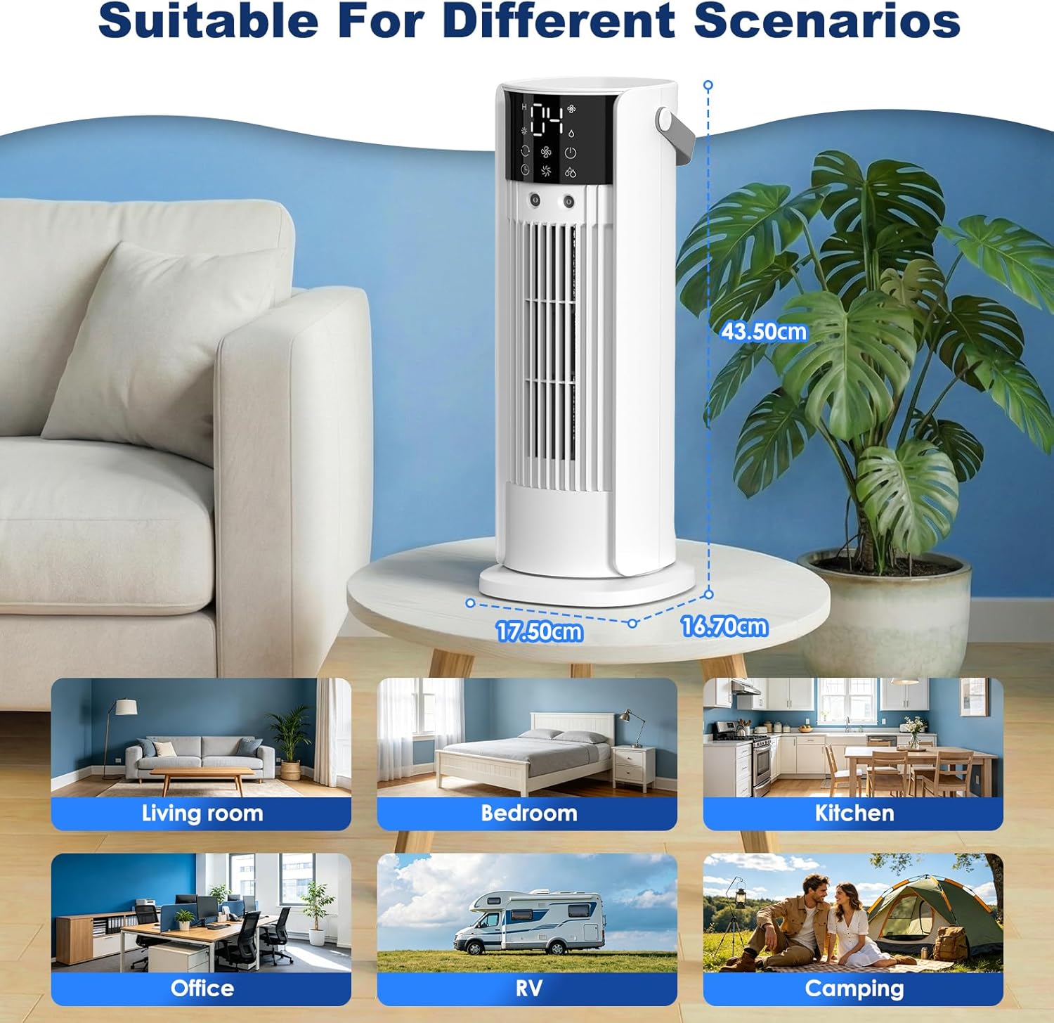 Terraspire F20 Portable Air Conditioner 4-in-1 Evaporative Cooler Fan White