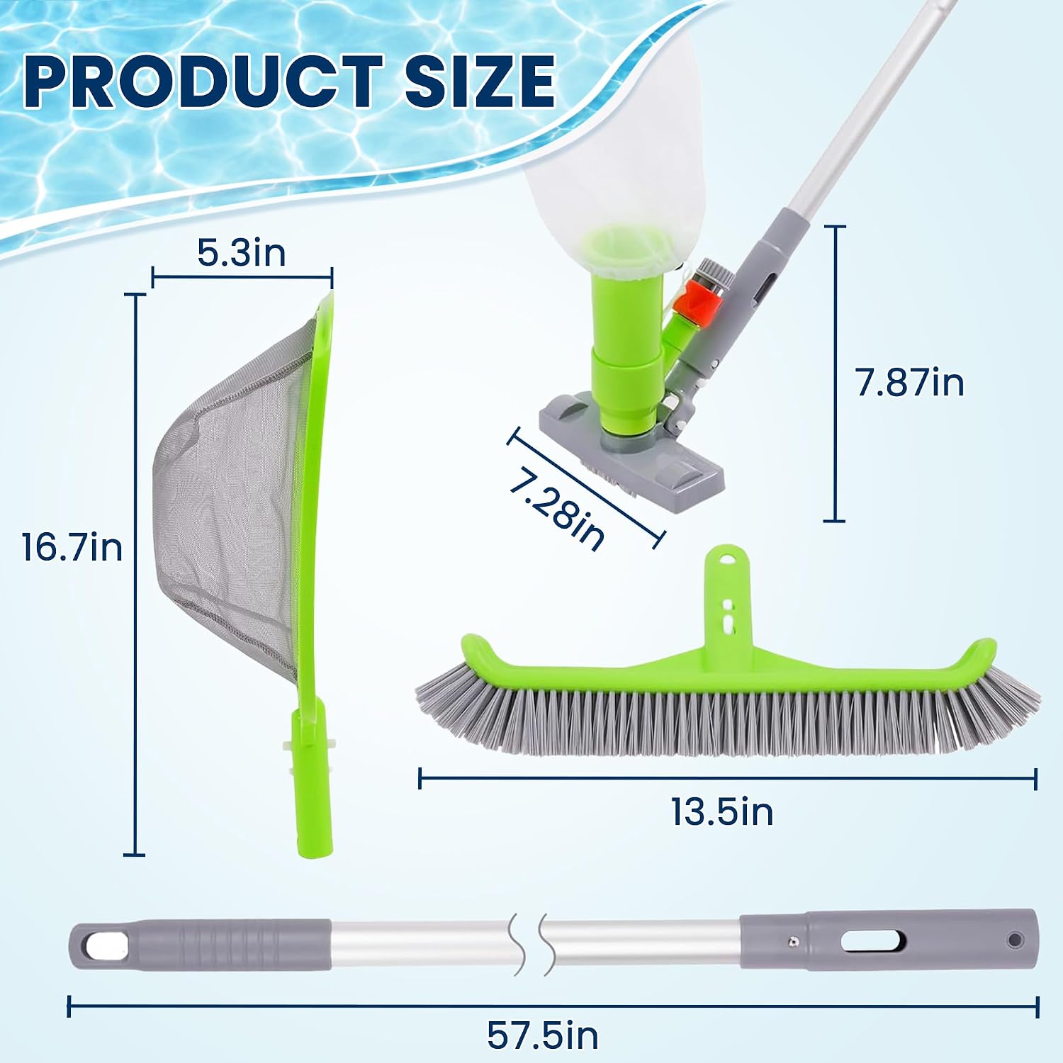 Sepetrel Deluxe Swimming Pool Cleaning Kit with Spa Jet Vacuum