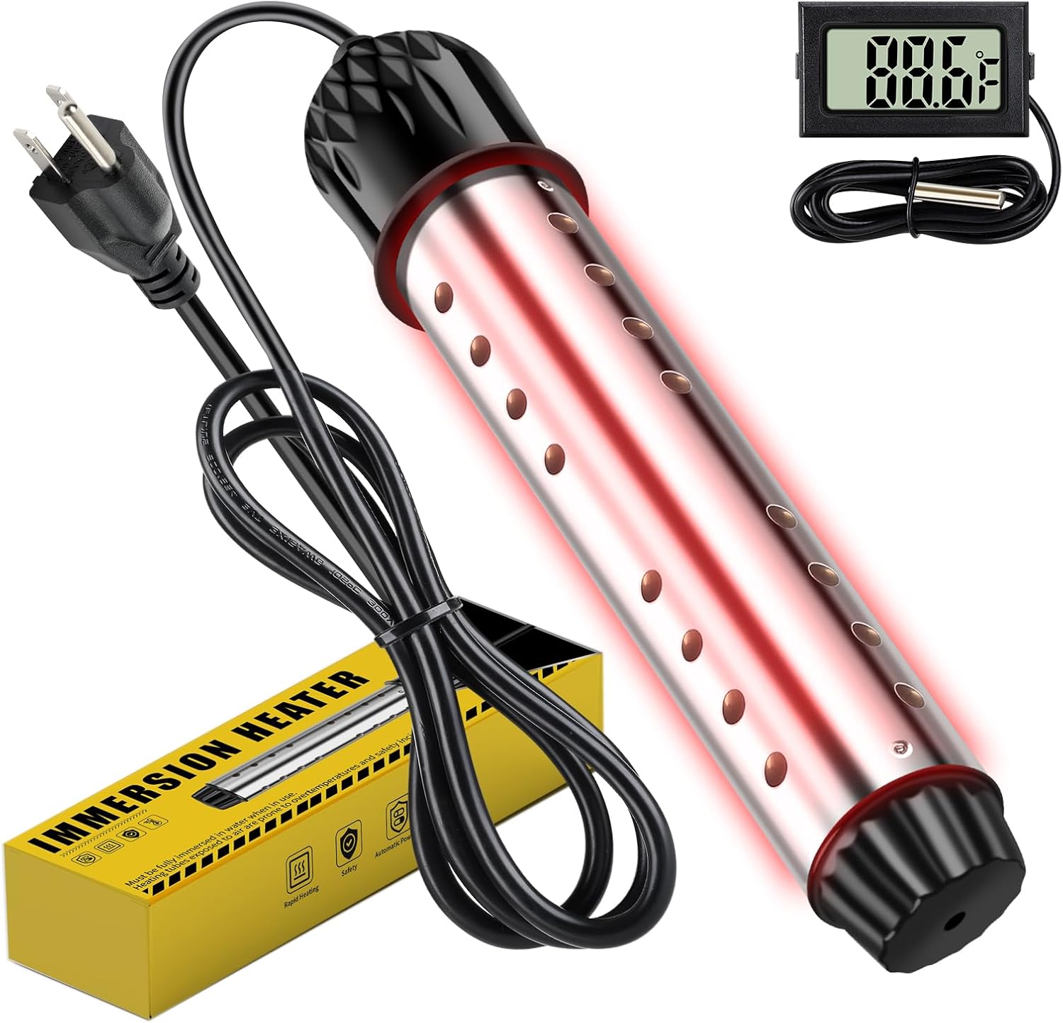 Coituer Koire 2000W Portable Immersion Water Heater with Digital Sensor