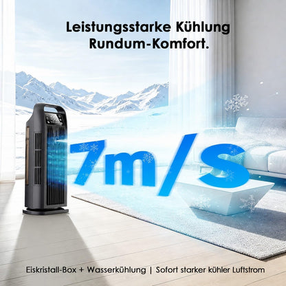 Zenolix KF1 Portable Air Conditioner 6-in-1 Evaporative Cooler 1200ml Matt Black