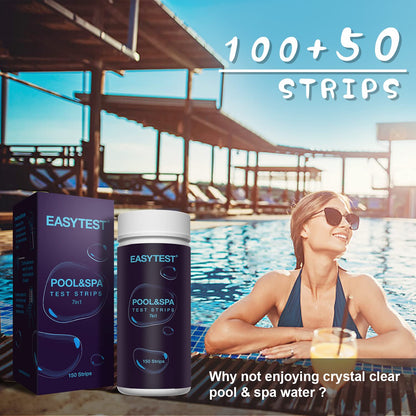 Easytest 7-Way Pool Test Strips 150-Count for Spas