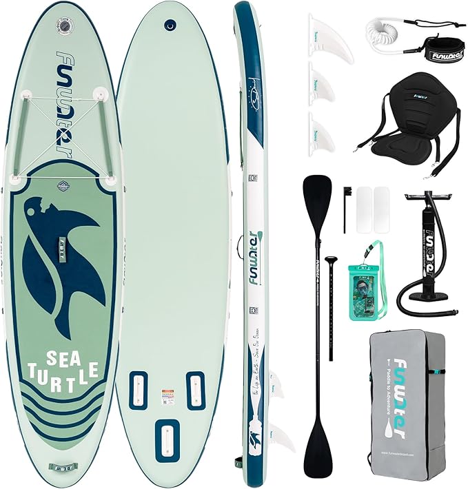 FunWater Aufblasbares SUP Board Set 320x83x15cm Olivgrün