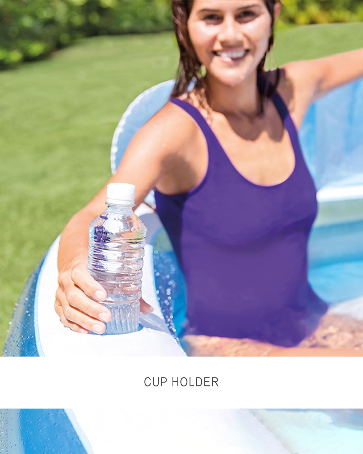 Intex Swim Center Inflatable Family Lounge Pool With Built-In Bench