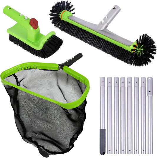 Sepetrel Deluxe Swimming Pool Cleaning Kit 10.5ft Pole Professional Set