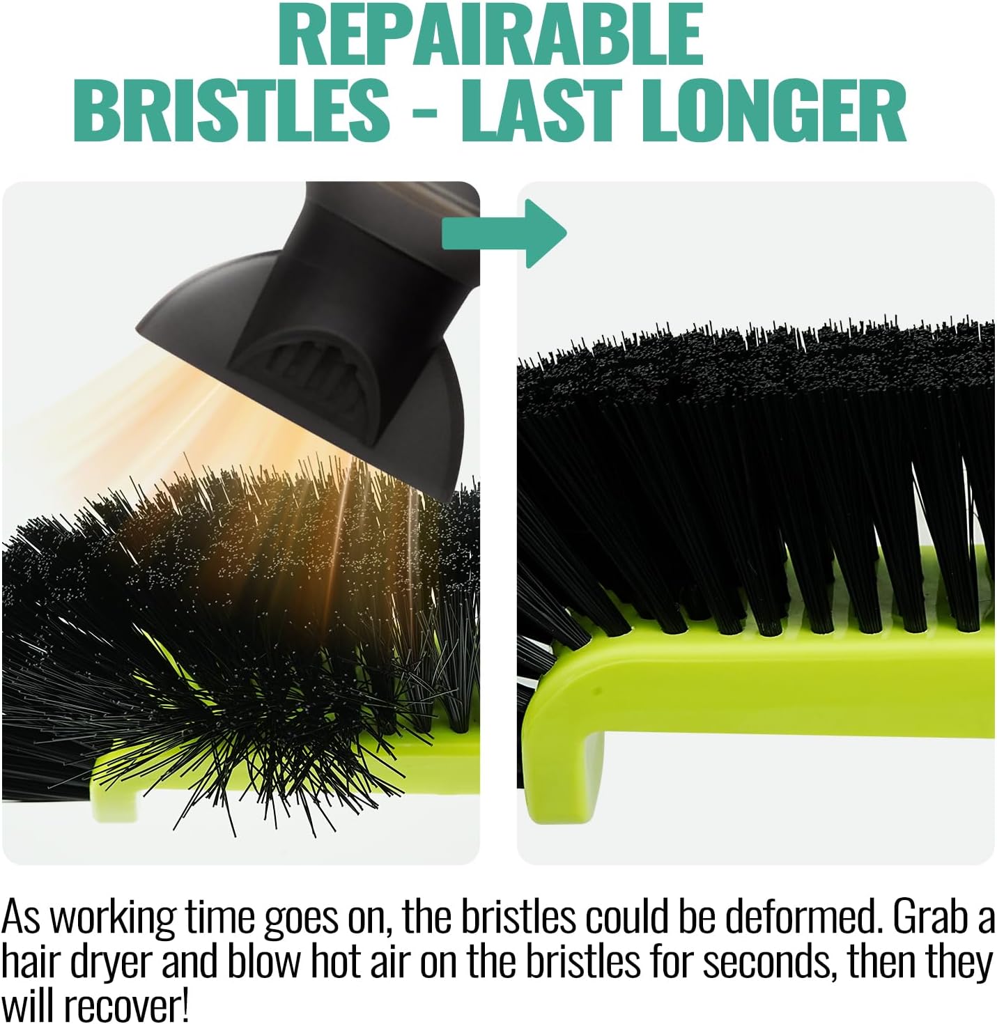 OSAMEDA 18in Curved Pool Brush Head for Swimming Pool Walls