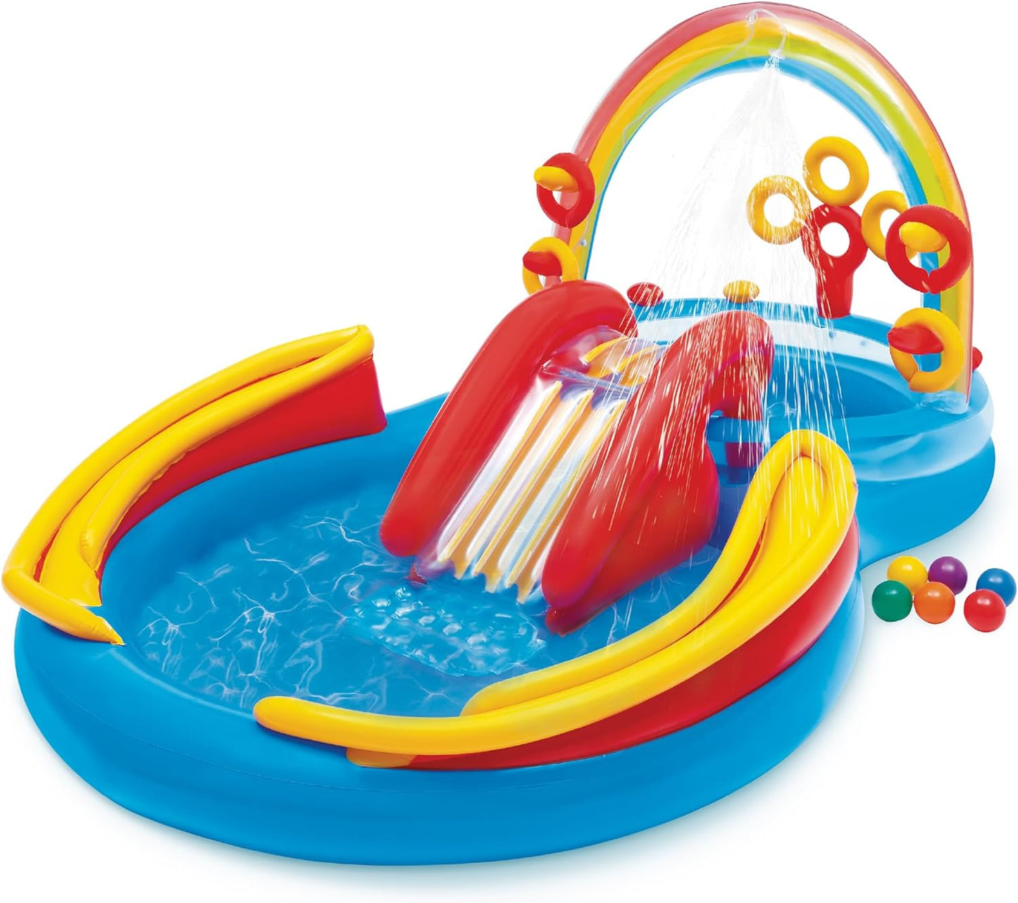 Intex 57453EP Rainbow Inflatable Play Center Pool With Slide 117in