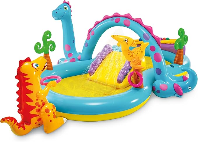 Intex Dinoland Inflatable Play Center Kiddie Outdoor Swimming Pool