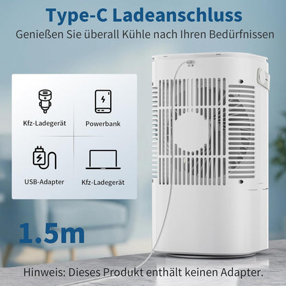 Mr.Pufferfish YP3568 Portable Air Conditioner 4-in-1 Evaporative Cooler 1000ml White