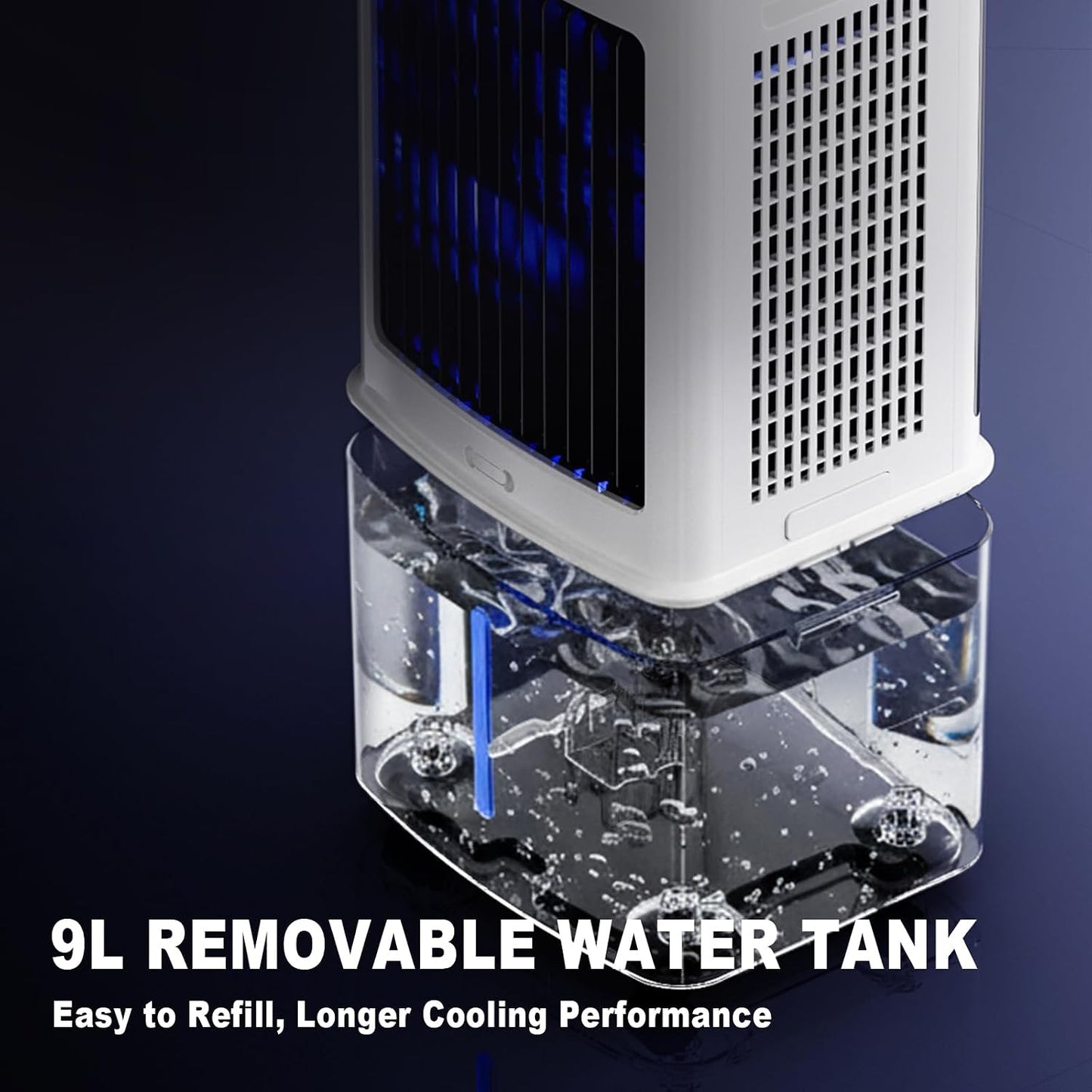 WANCHENG LFS-68686867 Portable Air Conditioner 9L 3-in-1 Evaporative Cooler Fan White
