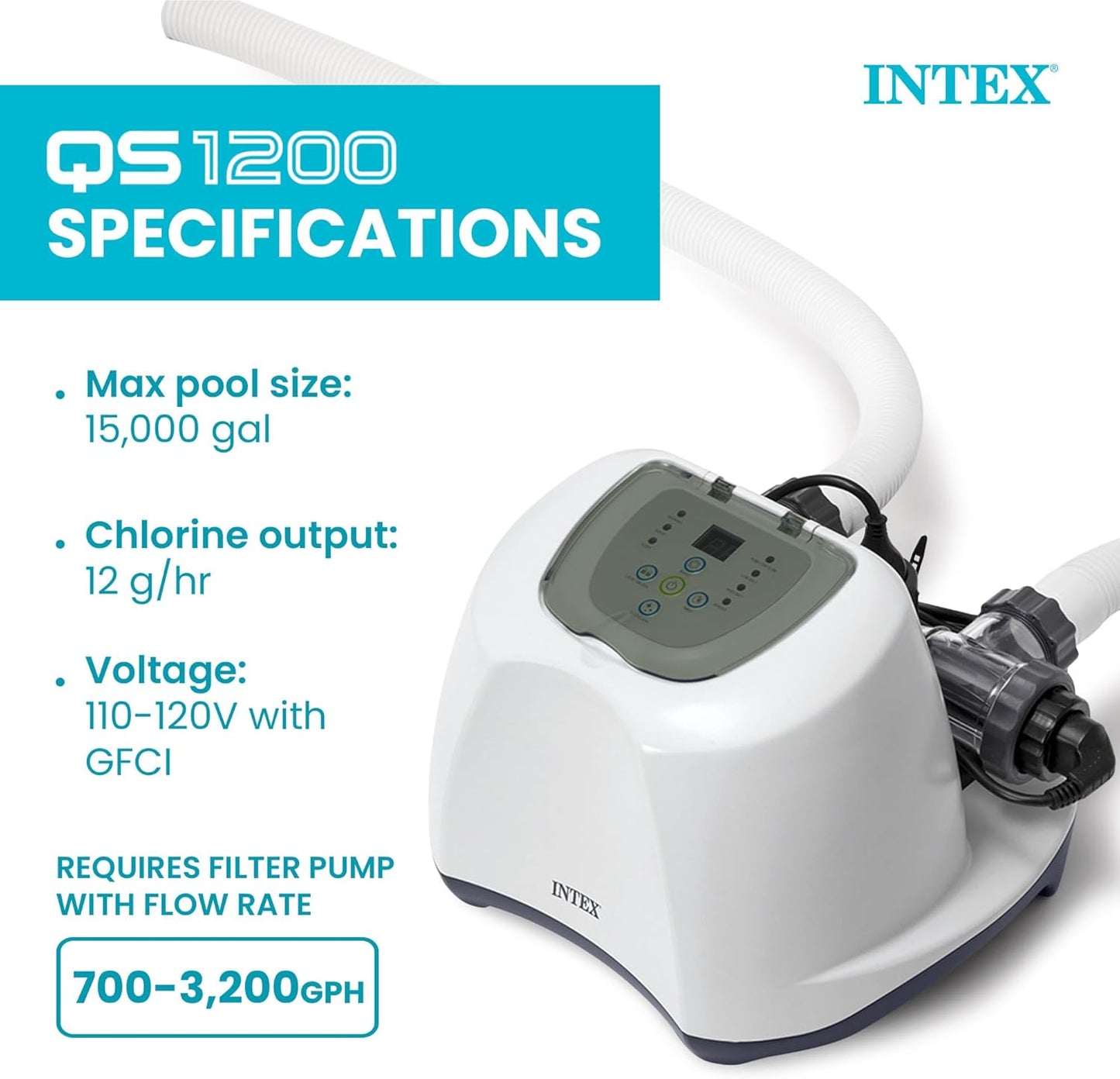 Intex Krystal Clear Saltwater Pool Chlorine System For Above Ground Pools