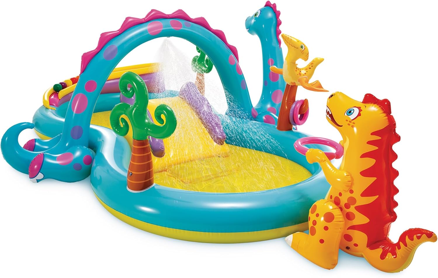Intex Dinoland Inflatable Play Center Kiddie Outdoor Swimming Pool