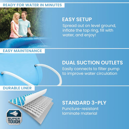 Intex Easy Set Round Inflatable Above Ground Pool 10ft x 30in