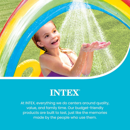 Intex 57453EP Rainbow Inflatable Play Center Pool With Slide 117in