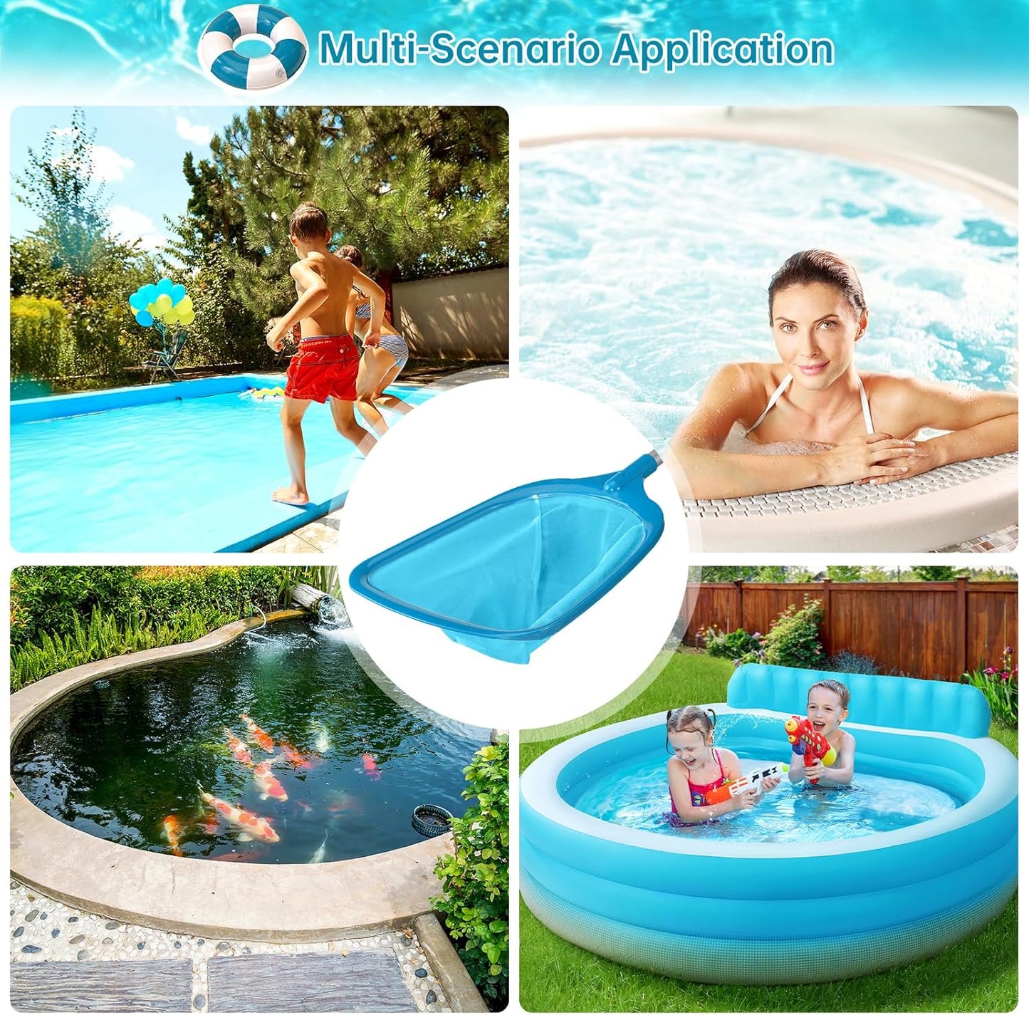 HydraJoy Professional Pool Skimmer Net Heavy Duty Fine Mesh Tool