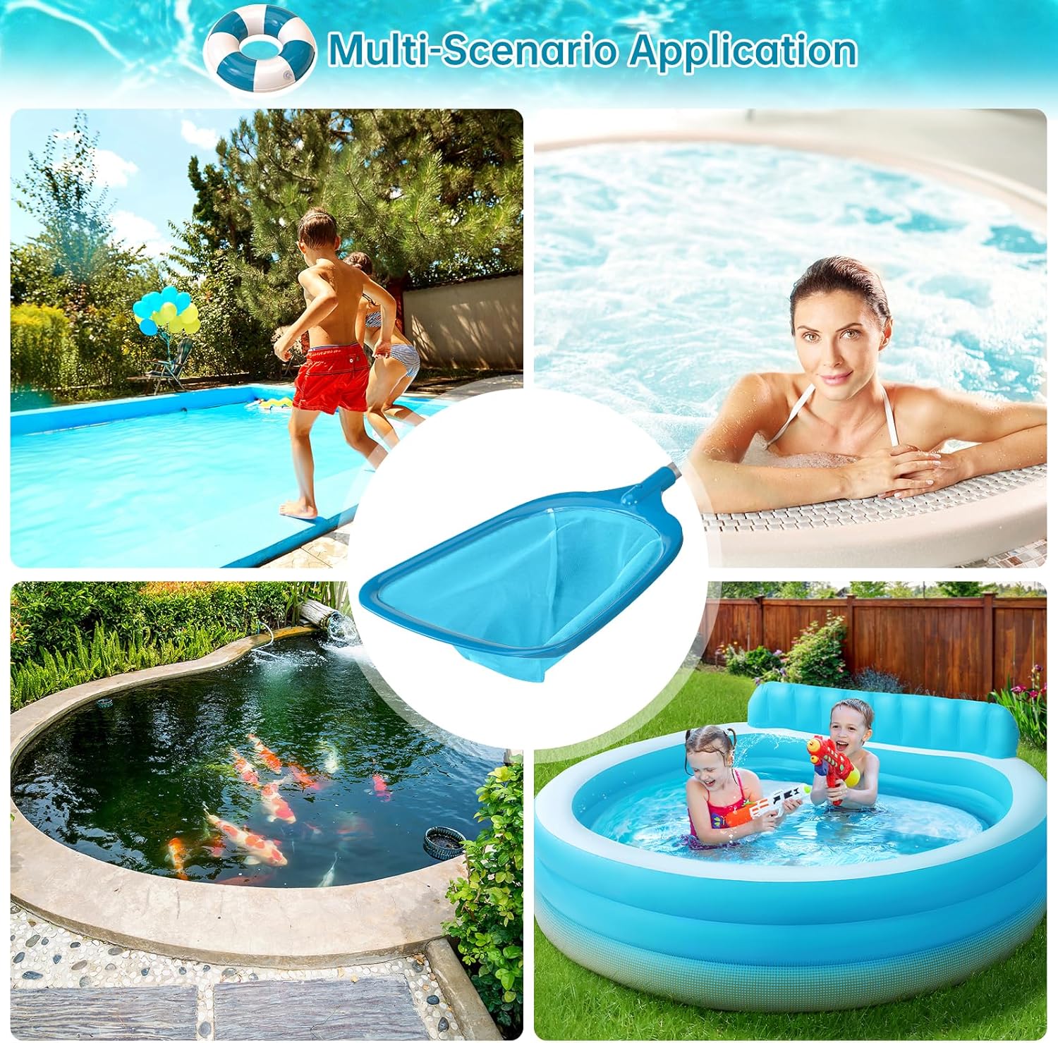 HydraJoy Professional Pool Skimmer Net Heavy Duty Fine Mesh Tool