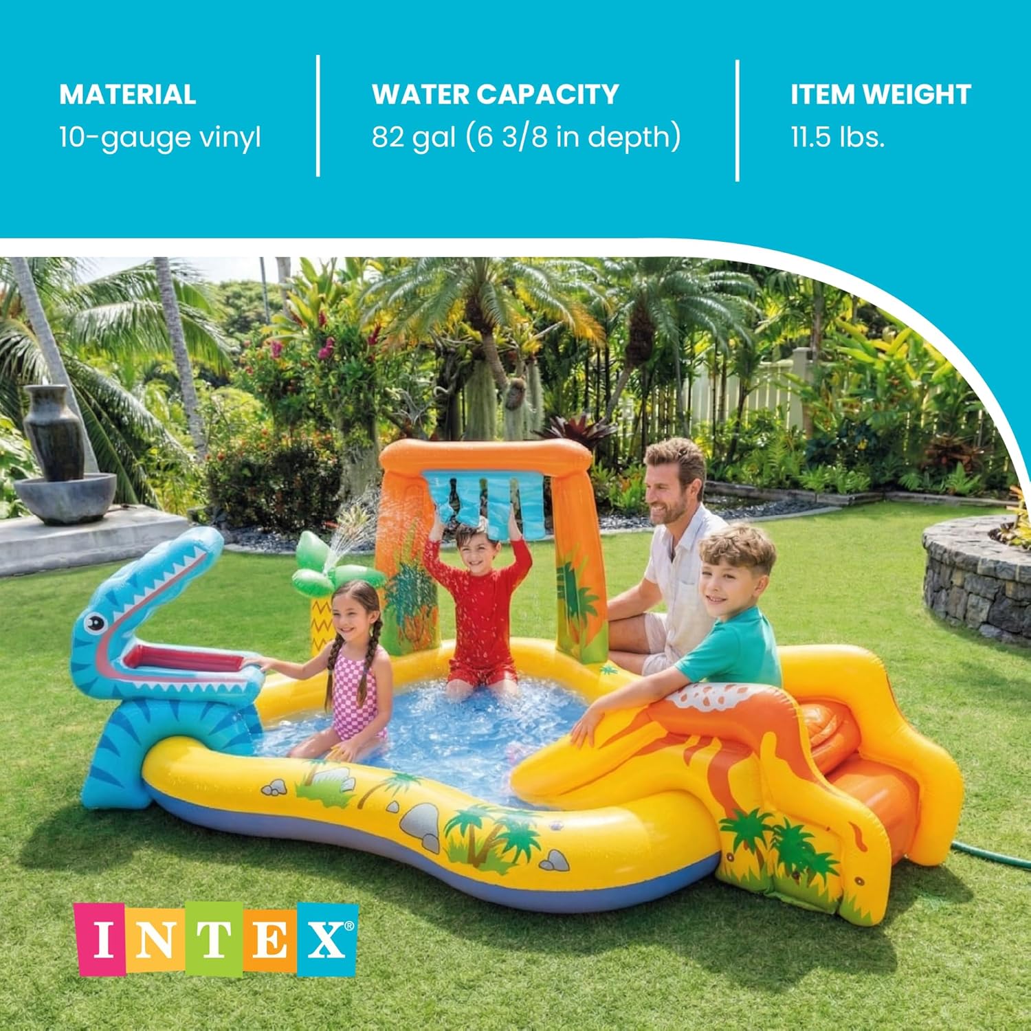 Intex Dinosaur Inflatable Play Center Water Park 98in