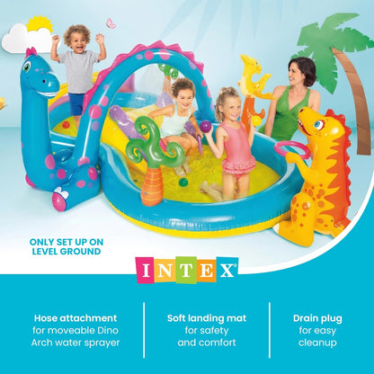 Intex Dinoland Inflatable Play Center Kiddie Outdoor Swimming Pool