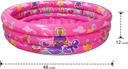 Big Summer 3-Ring Inflatable Kiddie Pool 48in Round