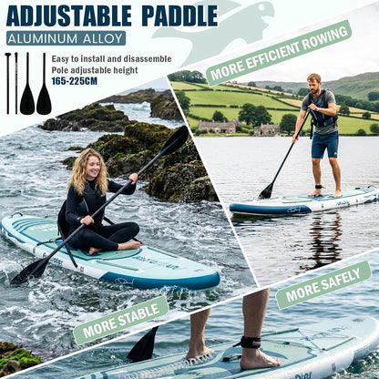 FunWater Aufblasbares SUP Board Set 320x83x15cm Olivgrün
