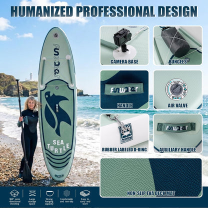FunWater Aufblasbares SUP Board Set 320x83x15cm Olivgrün