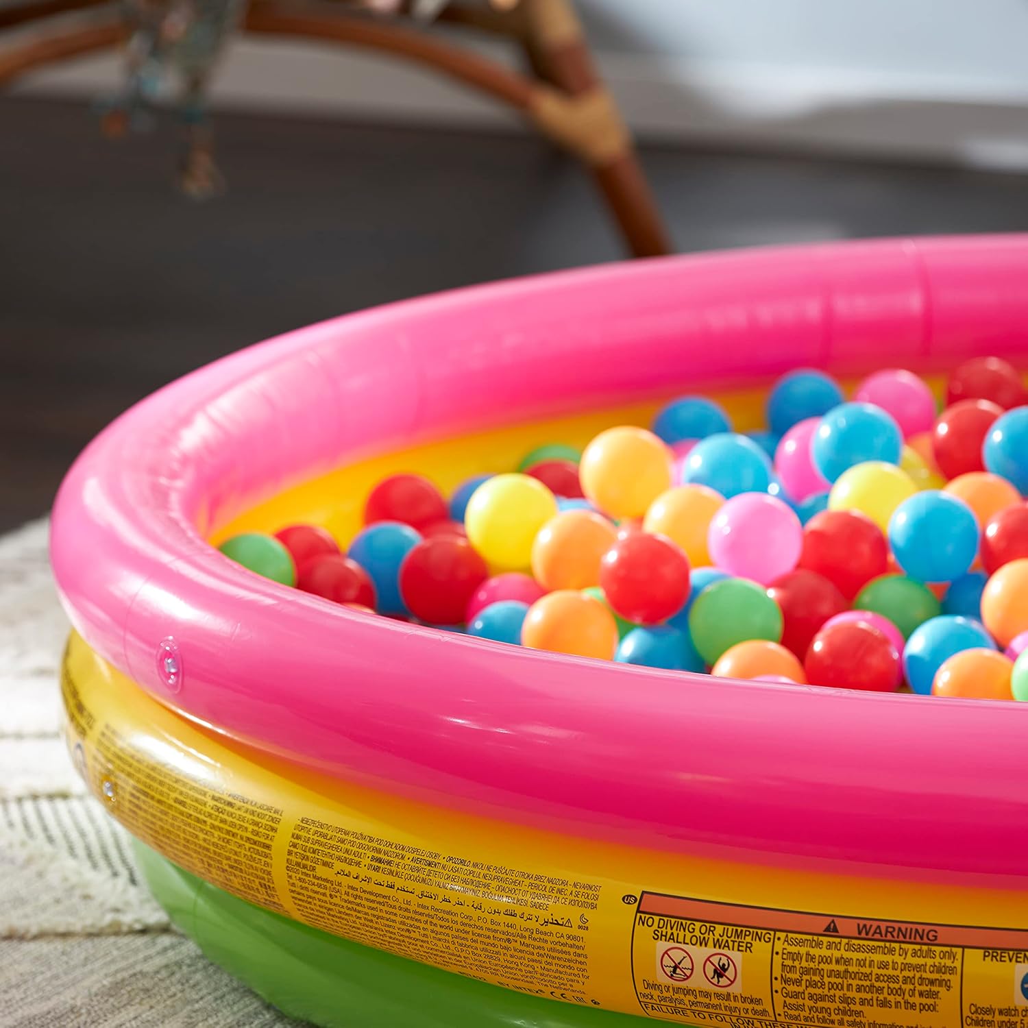 Intex Summer Sunset Glow Inflatable Kiddie Pool 58in Round