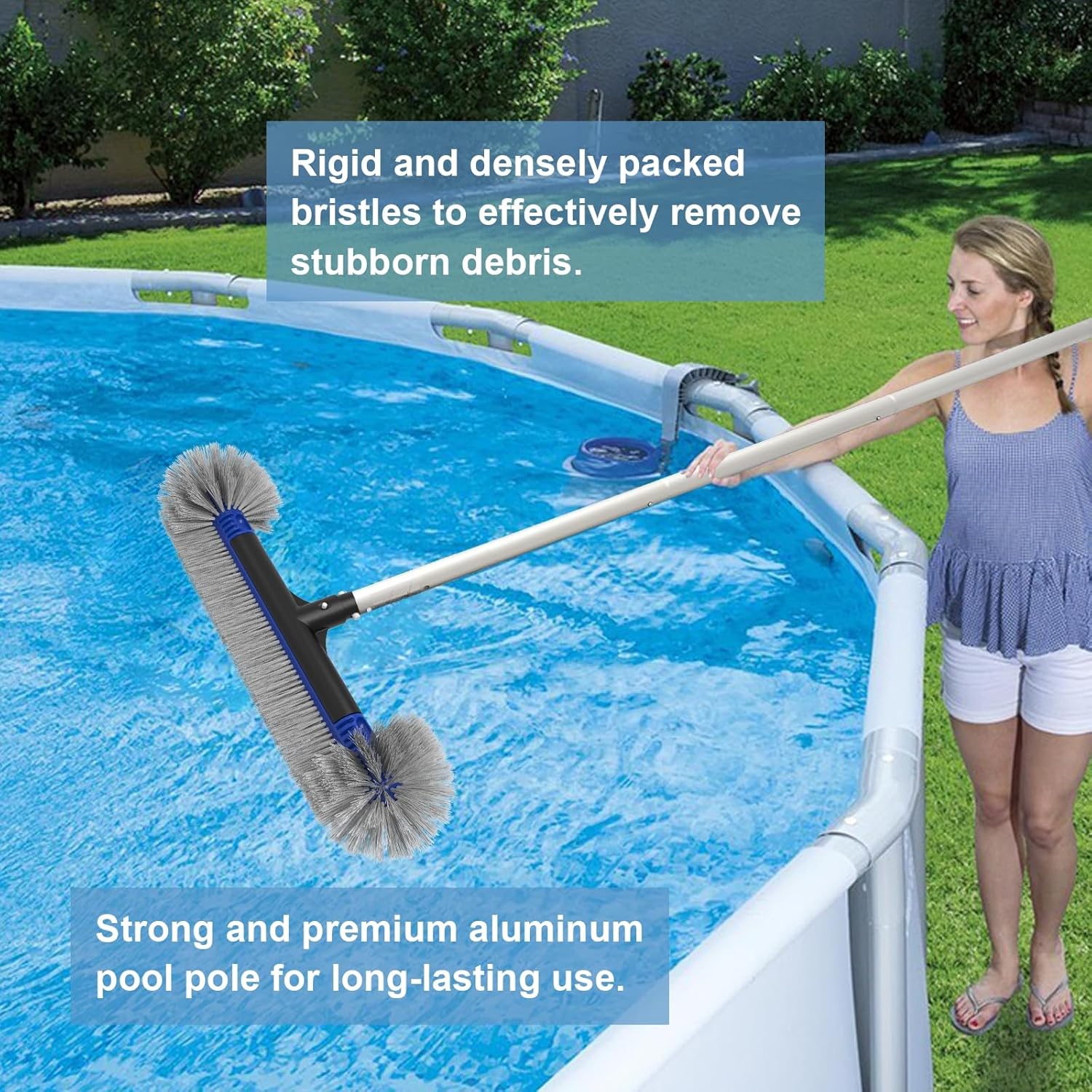 Poolvio 5-in-1 Pool Cleaning Kit with 13ft Adjustable Pole