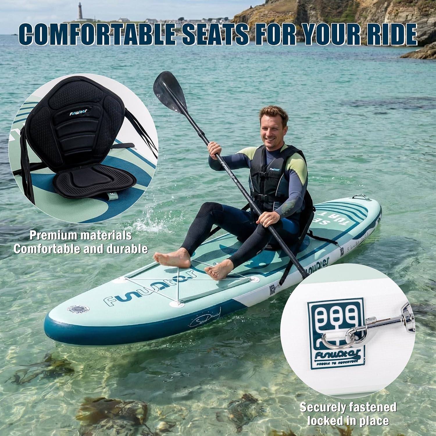 FunWater Aufblasbares SUP Board Set 320x83x15cm Olivgrün