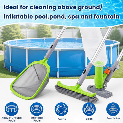 Sepetrel Deluxe Swimming Pool Cleaning Kit with Spa Jet Vacuum