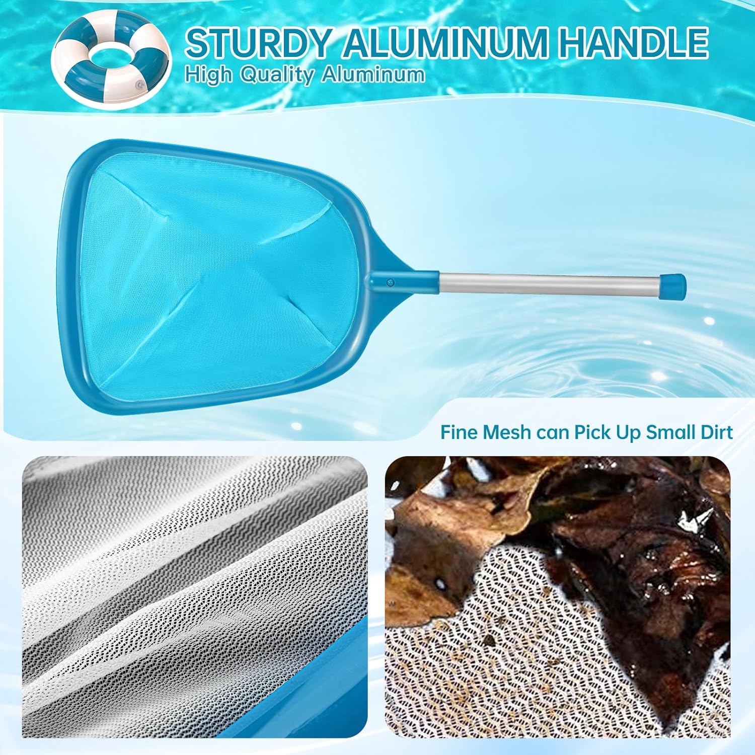 HydraJoy Professional Pool Skimmer Net Heavy Duty Fine Mesh Tool
